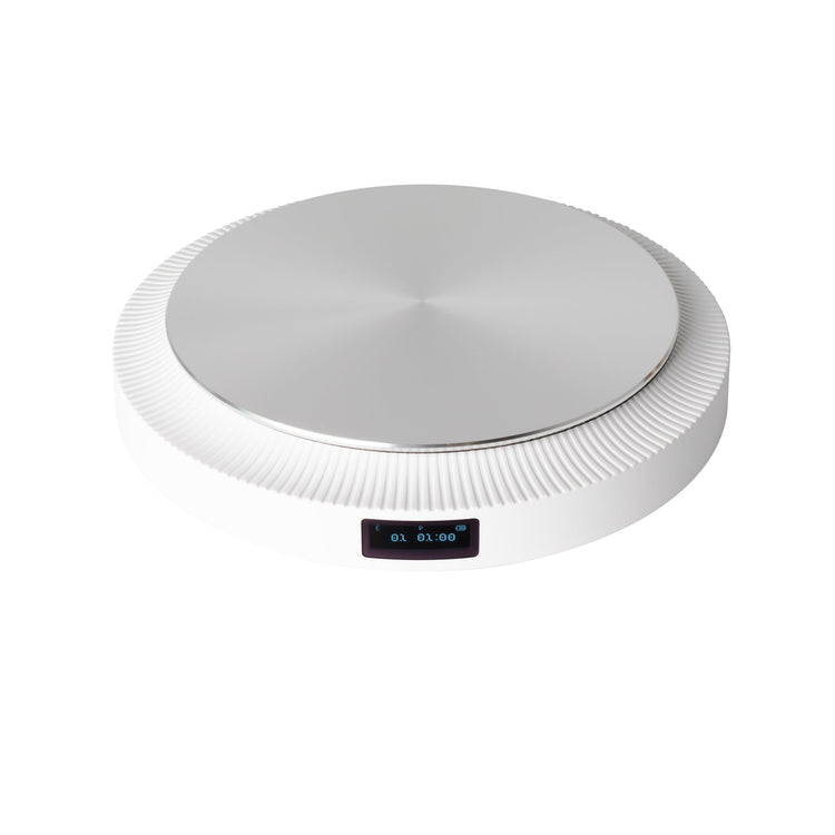 TRETTITRE Bluetooth CD player with long battery life, minimalist design, and lossless sound, created for refined and effortless listening.