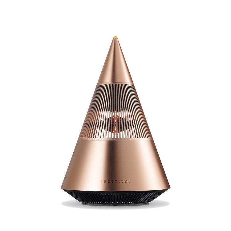 TRETTITRE TreSound Mini Bluetooth Speaker in Gold with 360° Surround Sound and aluminum design