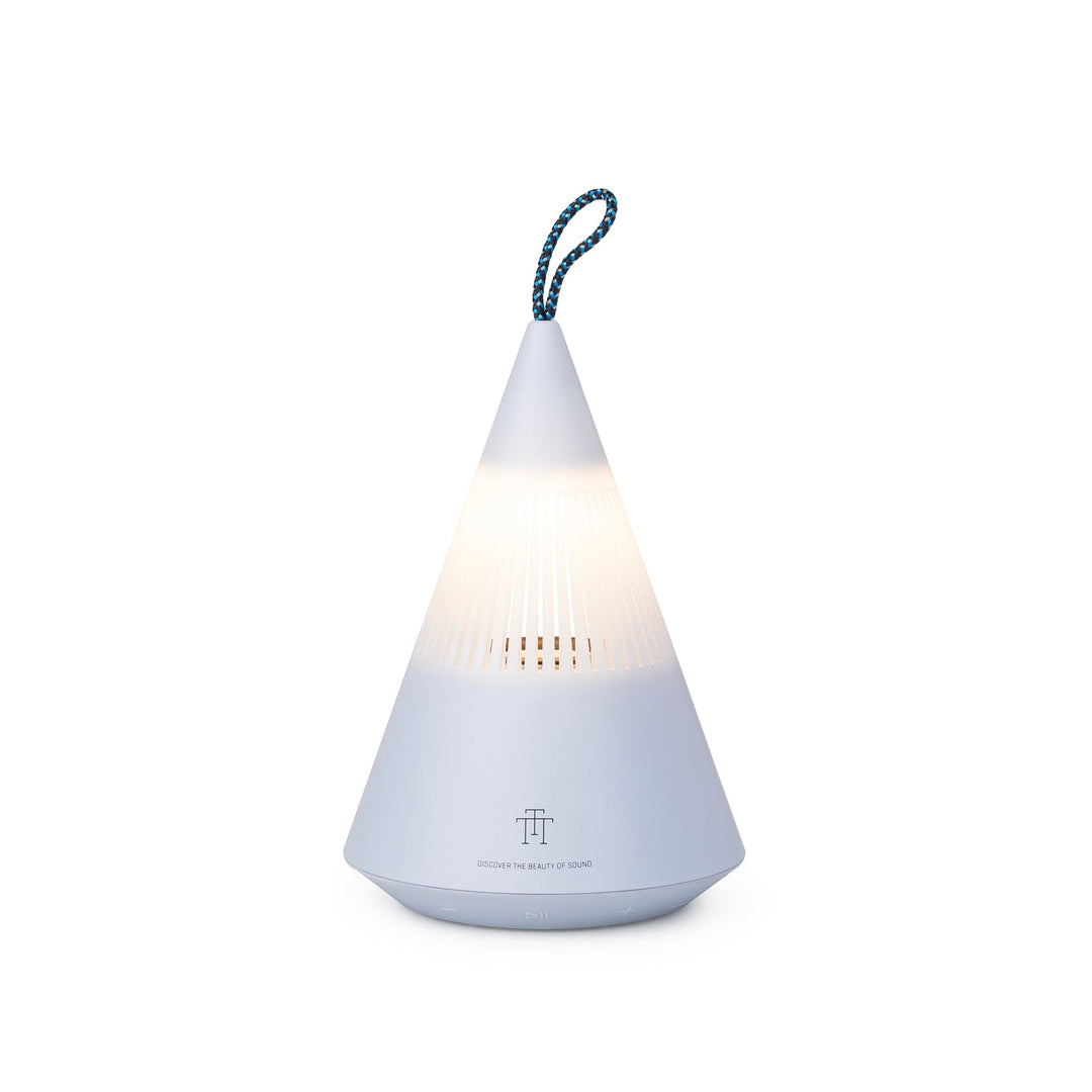 TreSound Q outdoor Bluetooth speaker Serene Mist Blue portable waterproof speaker with ambient light