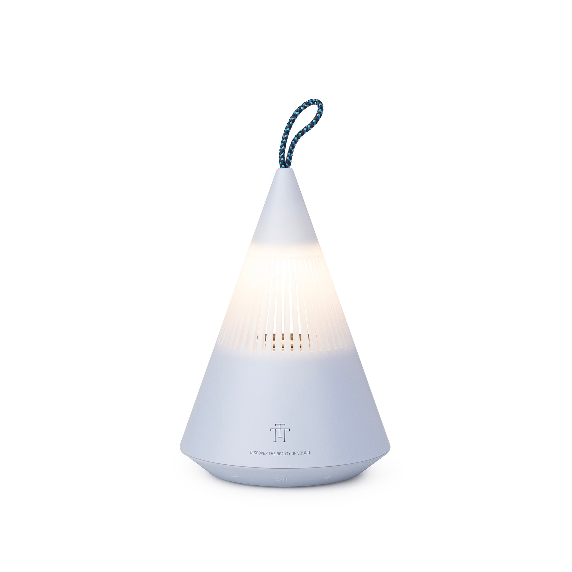TreSound Q outdoor Bluetooth speaker Serene Mist Blue portable waterproof speaker with ambient light
