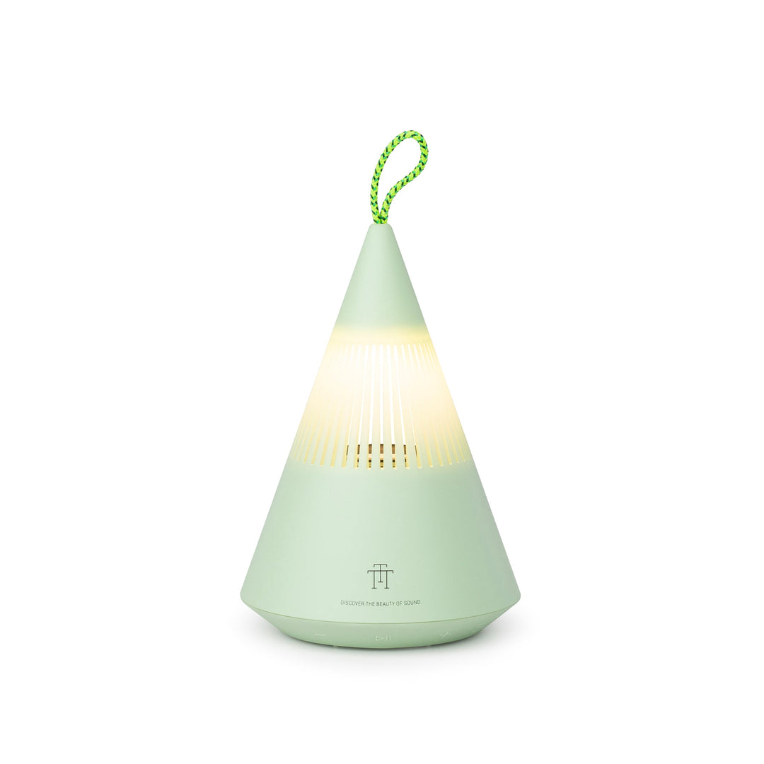 TreSound Q outdoor Bluetooth speaker Fresh Dewy Green portable waterproof speaker with ambient light