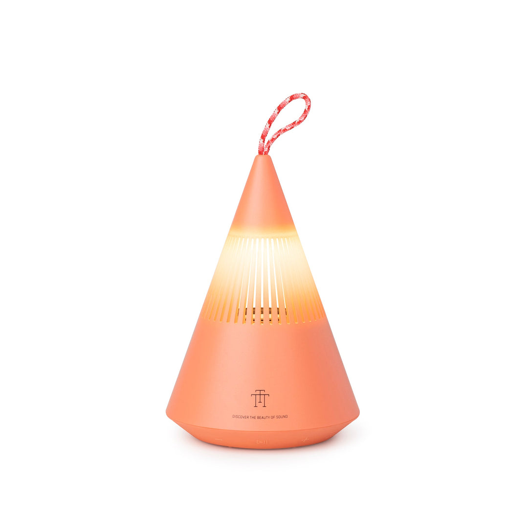TreSound Q outdoor Bluetooth speaker premium design detail Majestic Cloud Red finish